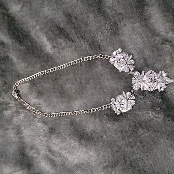 J. Crew Vintage Gold Plated Rhinestone Necklace - Picture 2 of 6